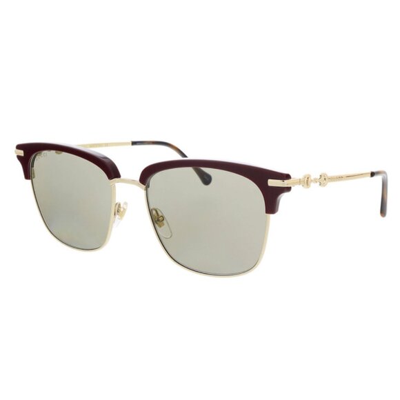 GUCCI GG0918S-003 Unisex Sunglasses Burgundy Red Gold Brown Tortoise/Green 56 mm